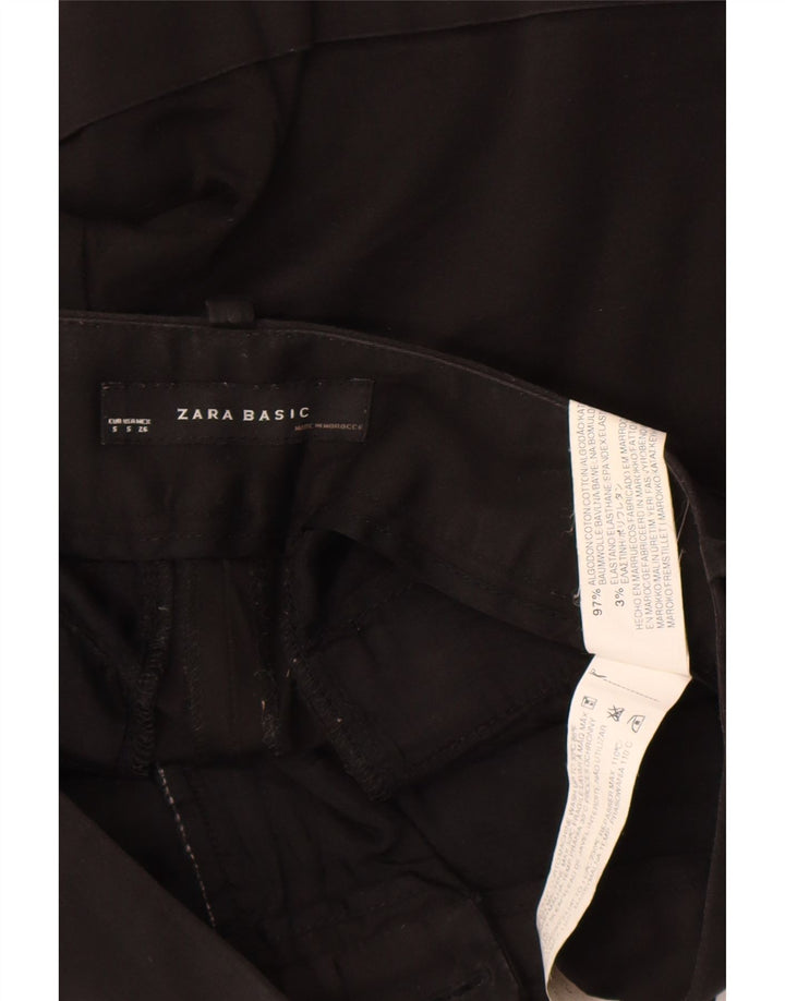 Zara Γυναικείο Σορτς Chino Small W26 μαύρο βαμβακερό