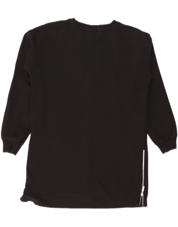 Γυναικείο φούτερ μακριού μεγάλου μεγέθους MINT VELVET UK 10 Small Black