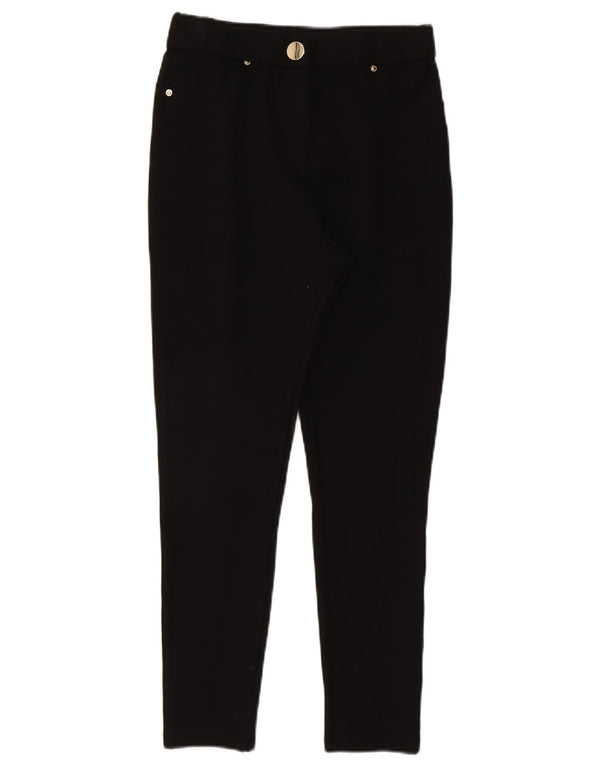 ZARA Womens Slim Capri Trousers Large W30 L20 Black Viscose