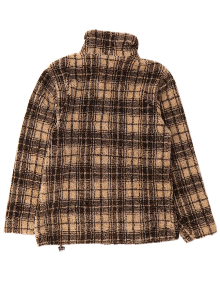 Think Pink γυναικείο φλις μπουφάν UK 6 XS Beige Check Polyester