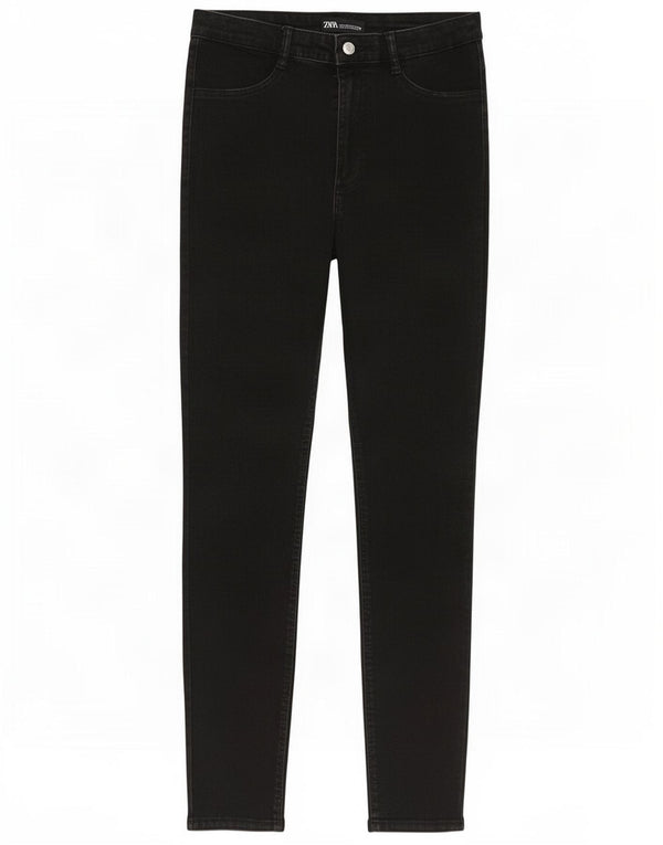 Zara Γυναικείο Skinny Jeans EU 40 Medium W30 L28 Μαύρο βαμβακερό