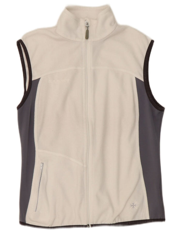 Mammut Womens Fleece Gilet UK 16 Large White Colourblock Polyester
