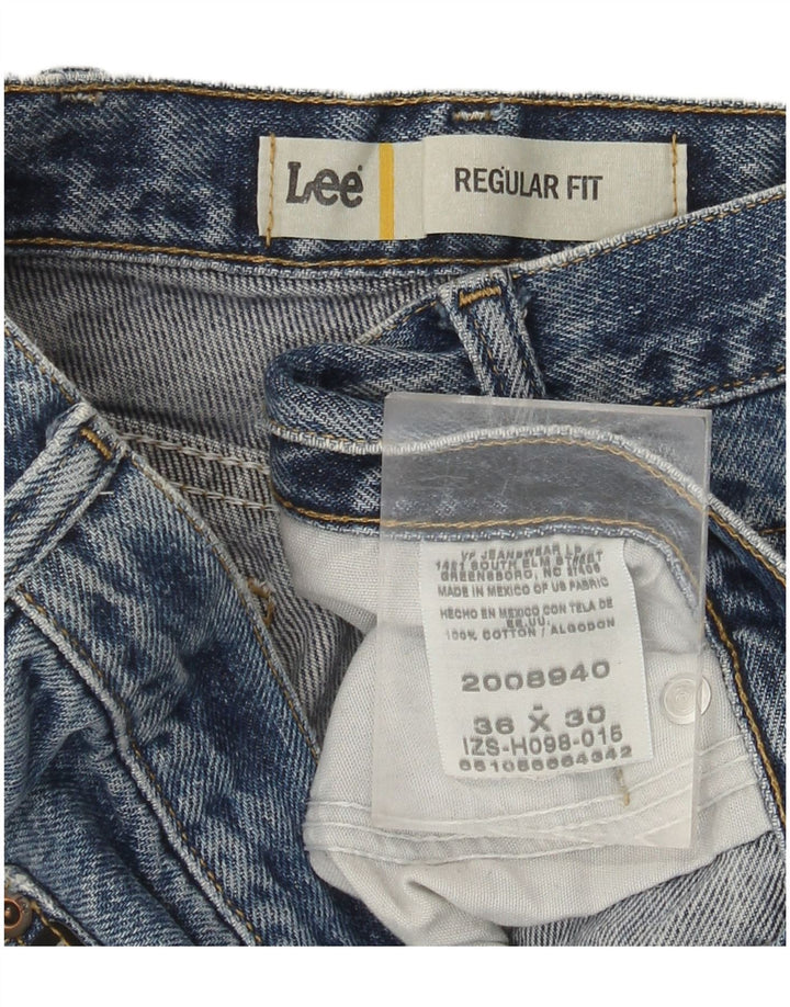 Ανδρικό τζιν LEE Distressed Straight W36 L30 Blue Cotton