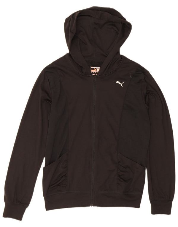 Γυναικείο πουλόβερ Puma με φερμουάρ UK 8 Small Black Colourblock Sports