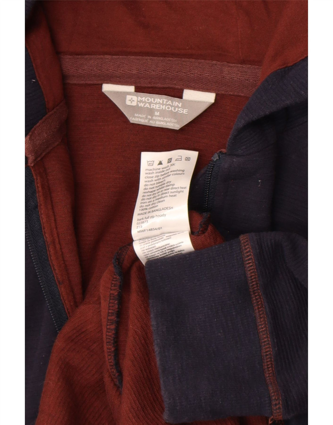 Ανδρικό πουλόβερ με κουκούλα με φερμουάρ Mountain Warehouse Βαμβακερό μεσαίο ναυτικό