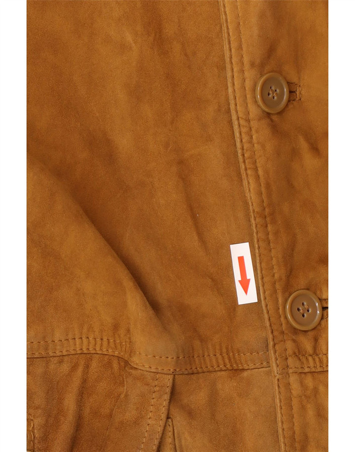 Conbipel Ανδρικό Suede Bomber Jacket UK 42 XL Καφέ Δερμάτινο