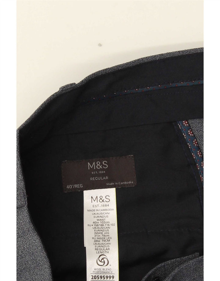 Marks & Spencer Ανδρικό Παντελόνι Κοστούμι W40 L31 Μπλε Πολυεστέρας