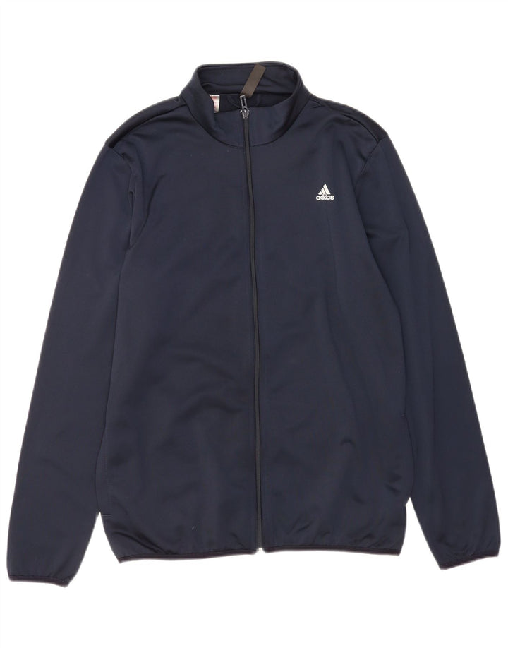 Adidas Boys Graphic αθλητική φόρμα τοπ μπουφάν 15-16 ετών Navy Blue Polyester