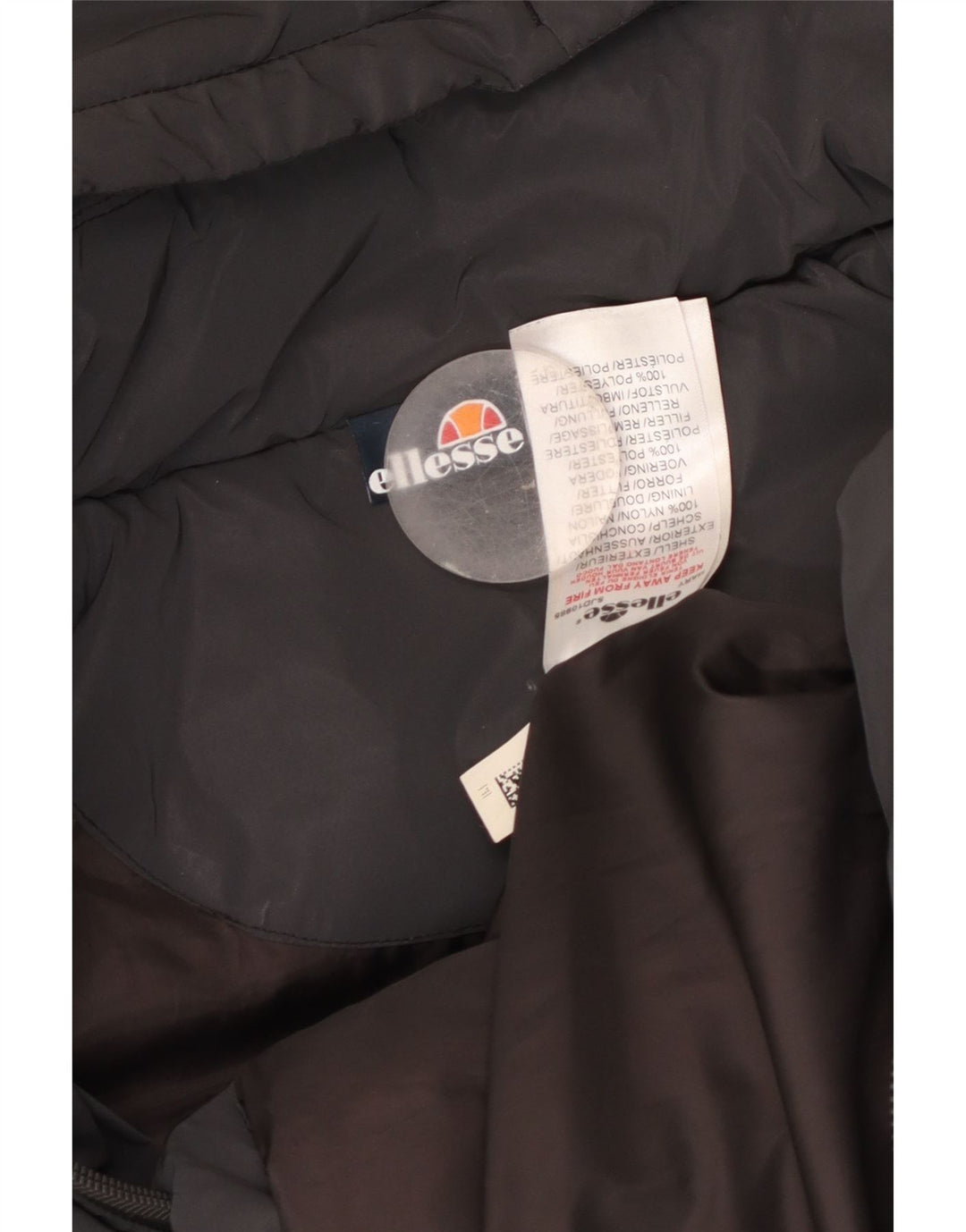 Ellesse Γυναικείο μπουφάν με κουκούλα UK 14 Medium Black Nylon