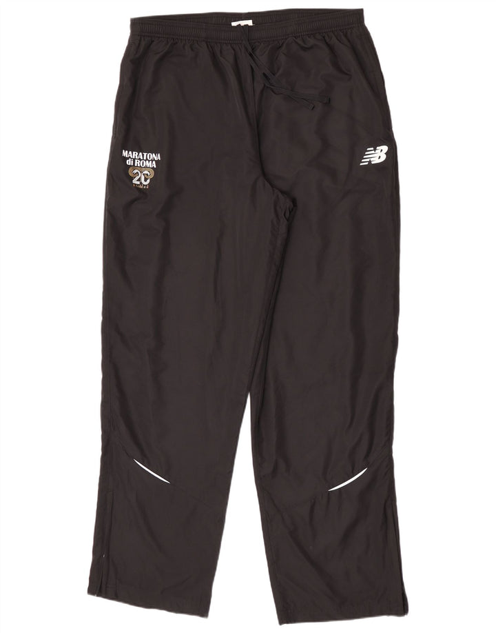 Ανδρική αθλητική φόρμα γραφικών NEW BALANCE Παντελόνι XL Μαύρο Πολυεστέρα