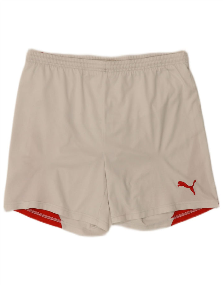 Ανδρικό αθλητικό σορτς Puma σε μεγάλο λευκό χρώμα