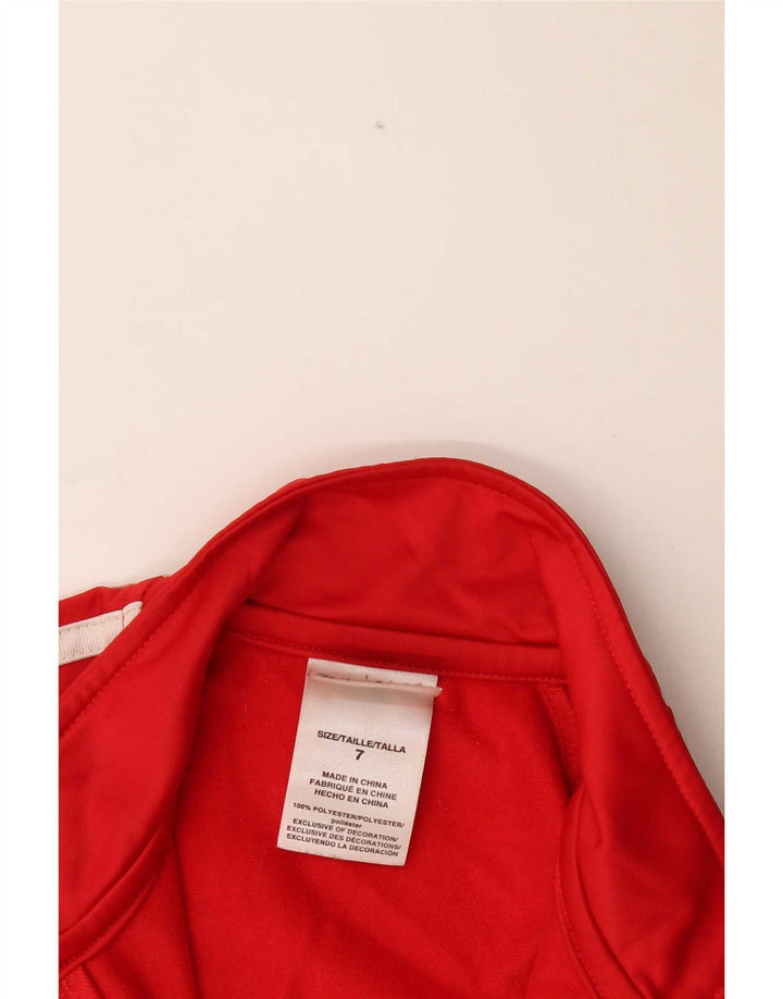 Τοπ μπουφάν Adidas Boys Tracksuit 6-7 Years Red Colourblock
