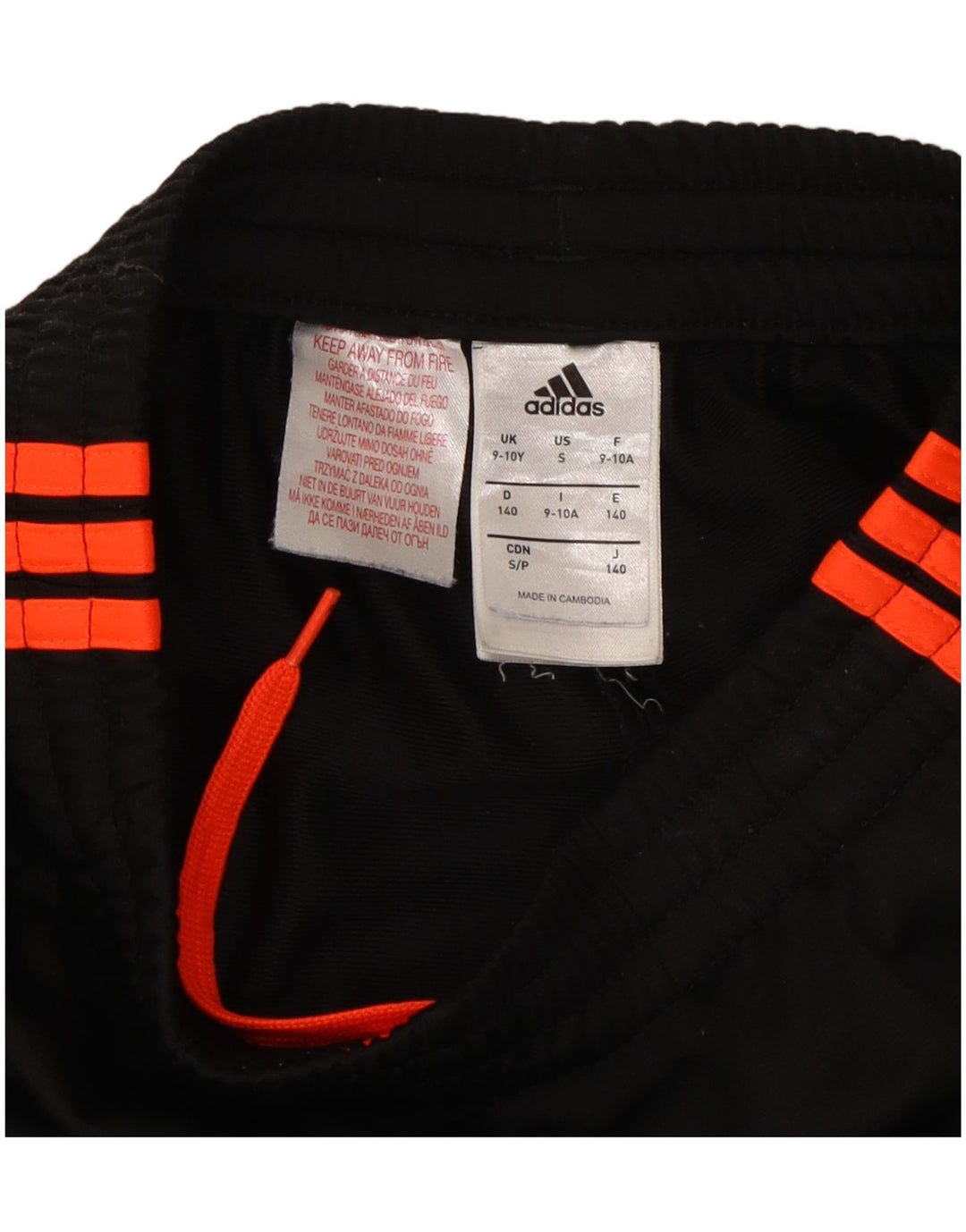 Παντελόνι αθλητικής φόρμας ADIDAS Boys 9-10 Years Black Polyester