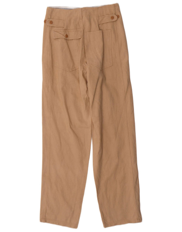 Vintage γυναικείο ίσιο κοτλέ παντελόνι IT 44 Medium W26 L32 Beige