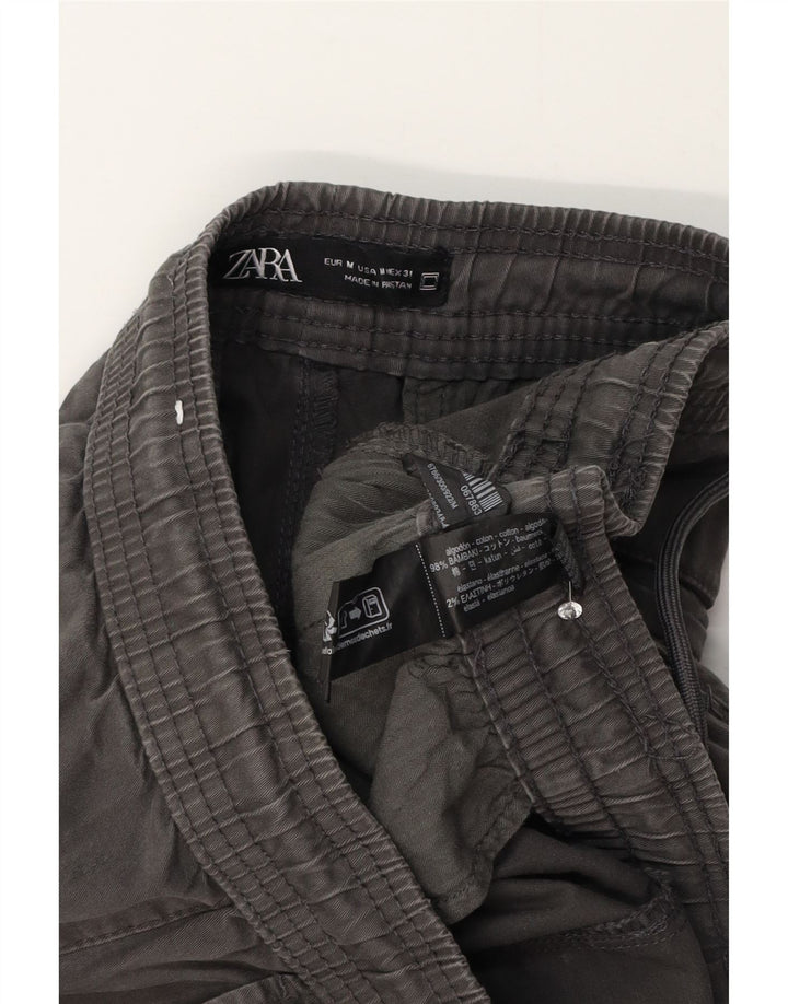 Zara Ανδρικό παντελόνι Joggers Chino Medium W32 L28 Γκρι βαμβακερό
