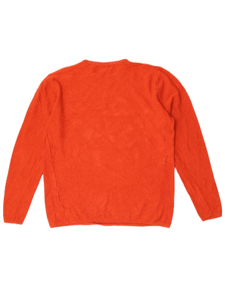 Ανδρικό πουλόβερ Zara Crew Neck Jumper Μικρή πορτοκαλί βισκόζη