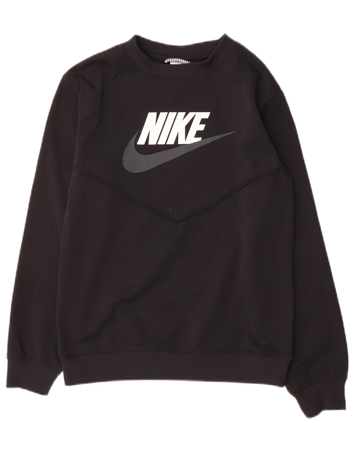 Γραφικό φούτερ Nike Boys Jumper 12-13 ετών μεγάλο μαύρο πολυεστέρα