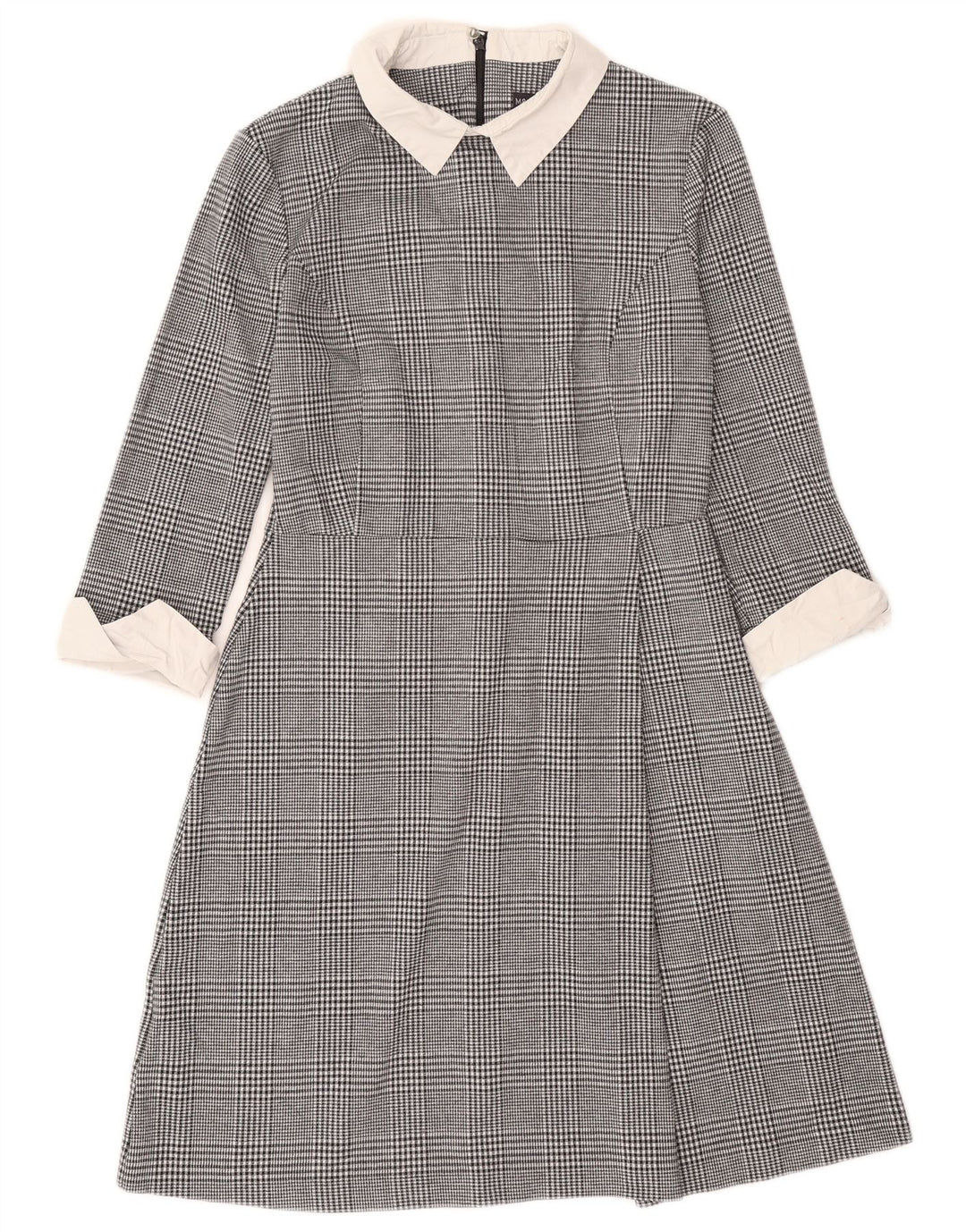 Marks & Spencer Γυναικείο φόρεμα A-Line UK 10 Small Black Houndstooth