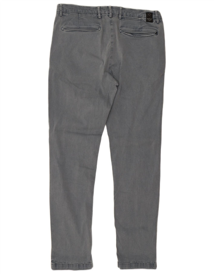 Replay Ανδρικό Slim Jeans W34 L32 Γκρι βαμβακερό