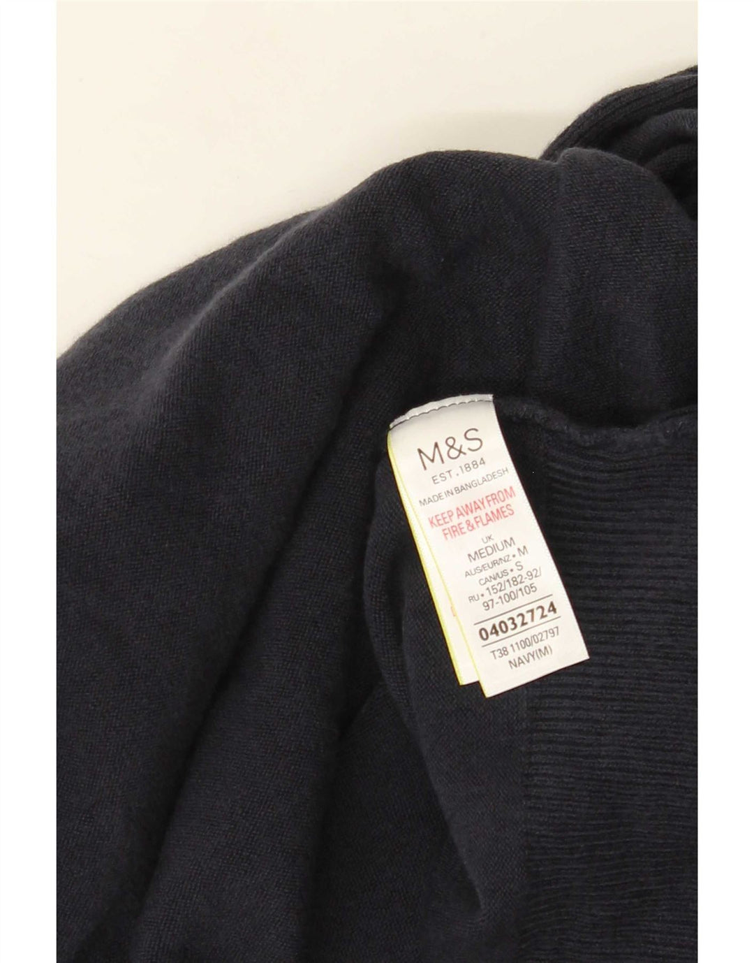 Marks & Spencer Γυναικείο ανοιχτό πουλόβερ ζακέτα UK 14 Medium Navy Blue Ακρυλικό