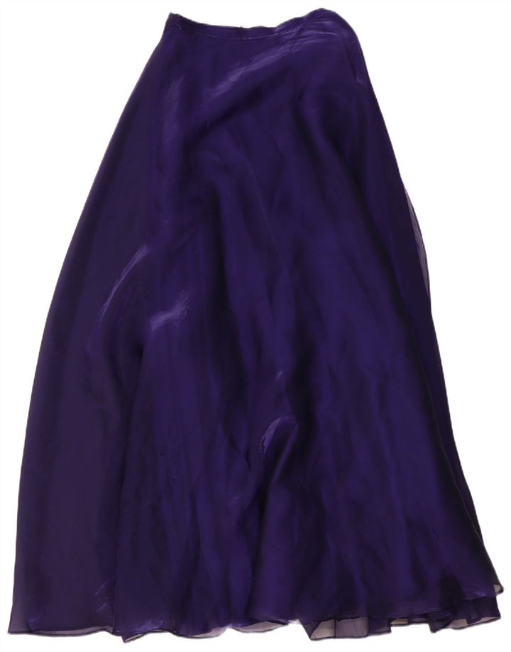 Vintage Γυναικεία Maxi Φούστα Small W26 Purple Polyester