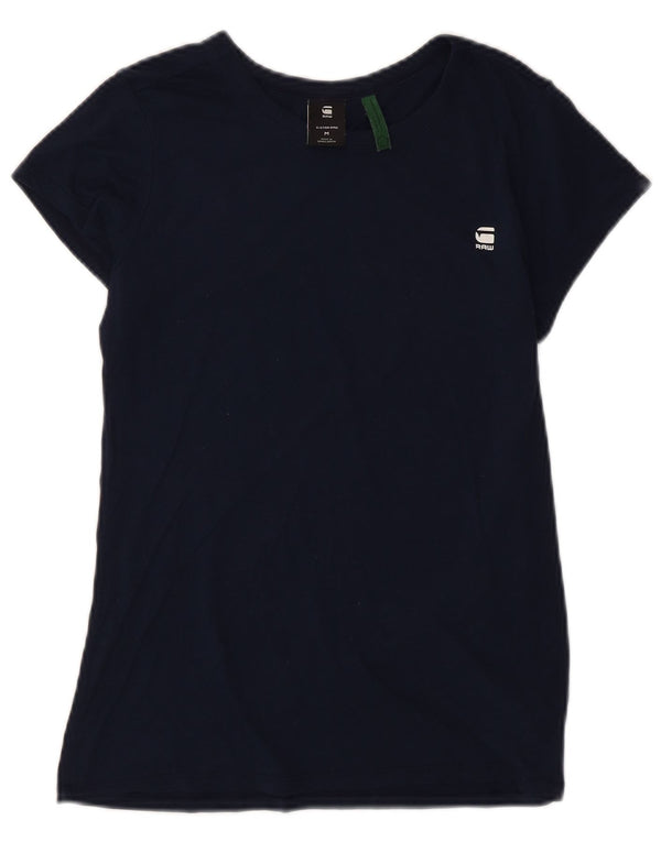 G-Star Γυναικείο T-Shirt Top UK 12 Medium Navy Blue βαμβακερό
