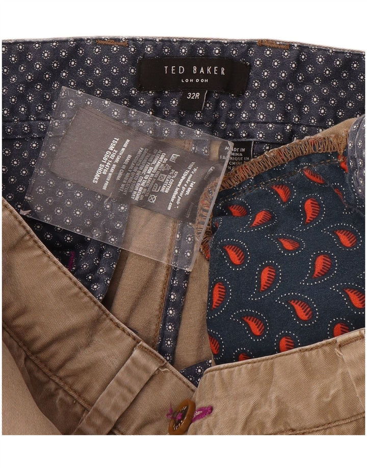 Ανδρικό σορτς Chino Ted Baker W32 Βαμβακερό μεσαίο καφέ