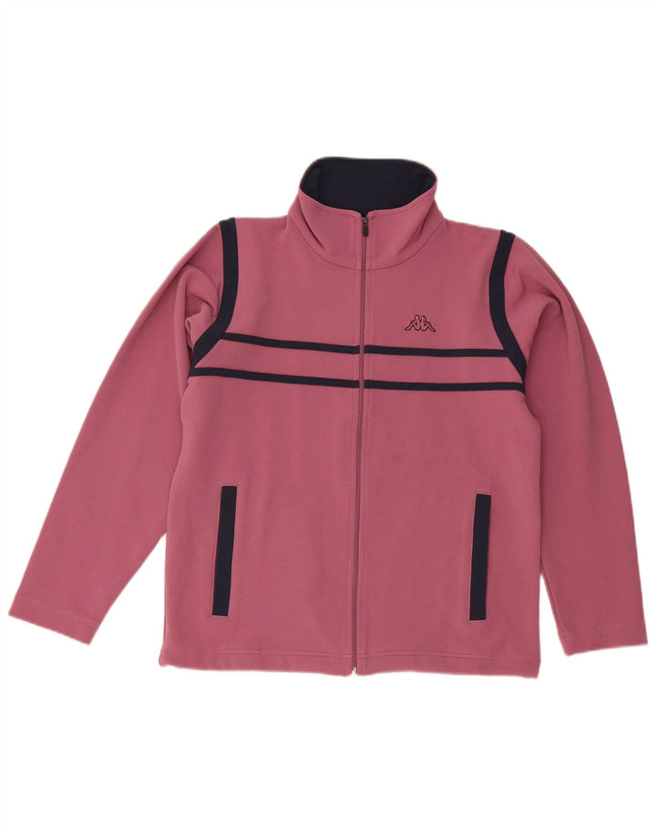 Kappa γυναικεία αθλητική φόρμα Top Jacket UK 10 Small Pink Colourblock Polyester