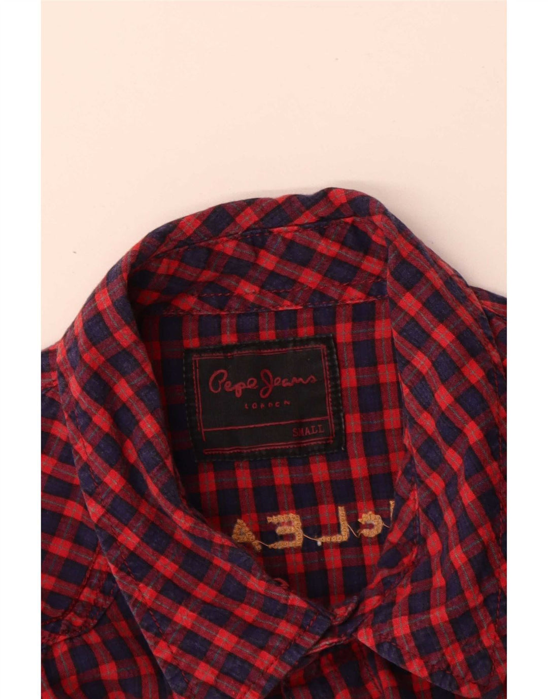Ανδρικό πουκάμισο PEPE Jeans Graphic Flannel Μικρό κόκκινο βαμβακερό Gingham