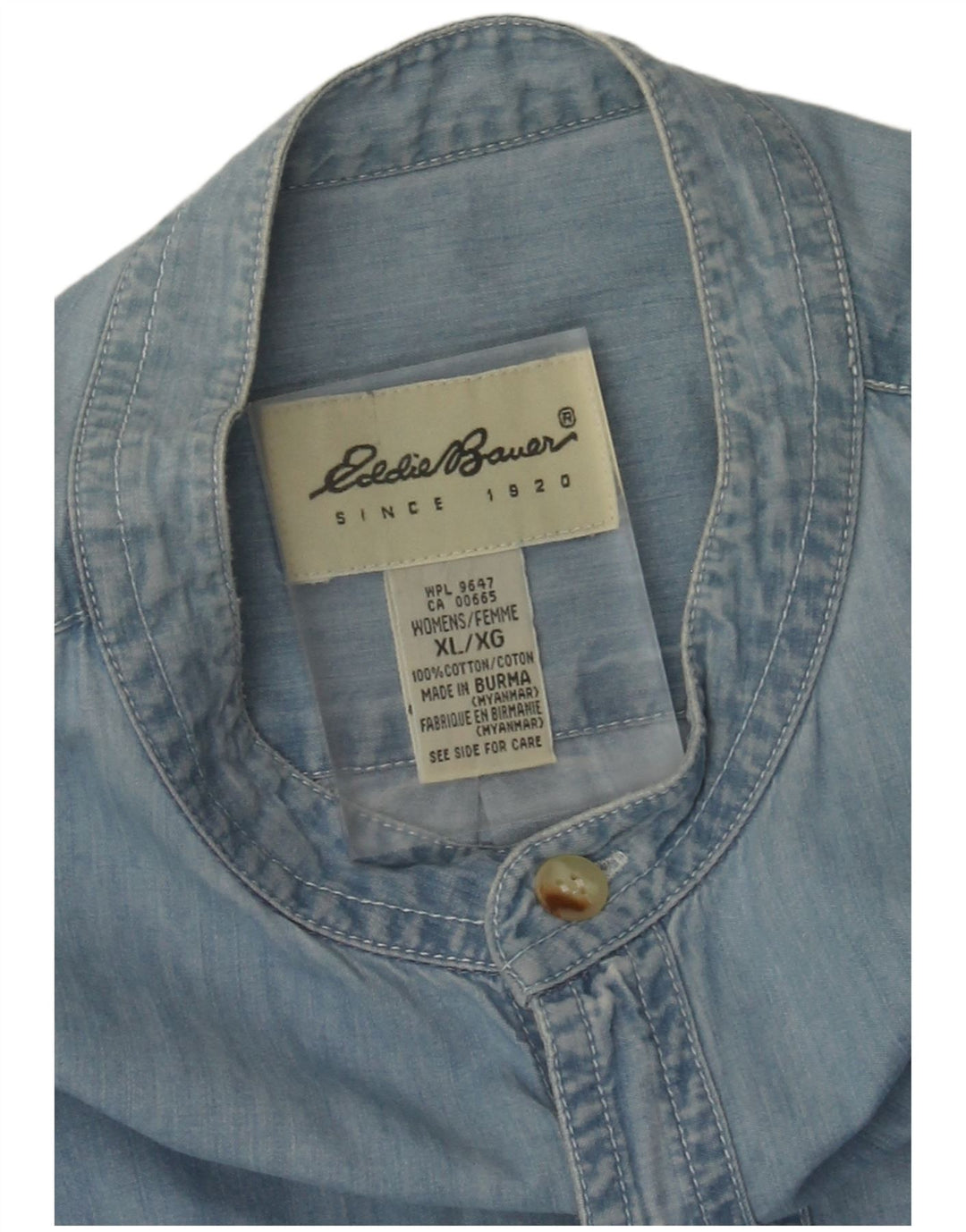 Γυναικείο τζιν πουλόβερ Eddie Bauer φόρεμα UK 16 XL μπλε βαμβακερό