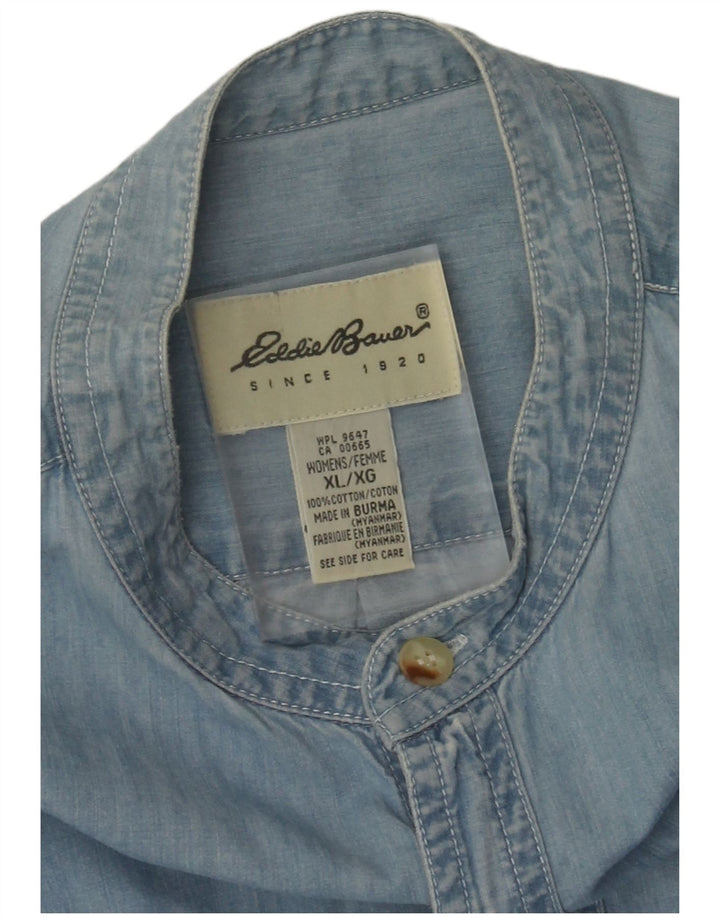 Γυναικείο τζιν πουλόβερ Eddie Bauer φόρεμα UK 16 XL μπλε βαμβακερό