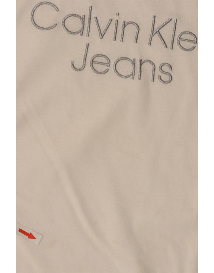 Γυναικείο γραφικό μπλουζάκι Calvin Klein Jeans Top UK 14 Medium White
