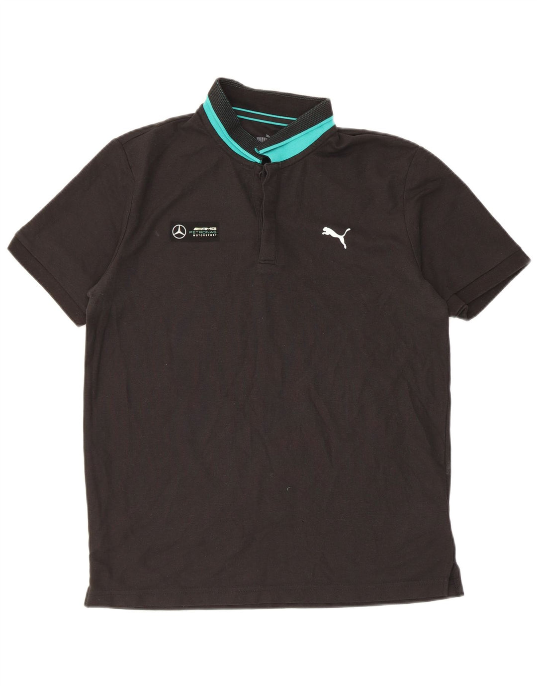 Ανδρικό πουκάμισο πόλο Puma, μεσαίο μαύρο χρώμα, βαμβακερό