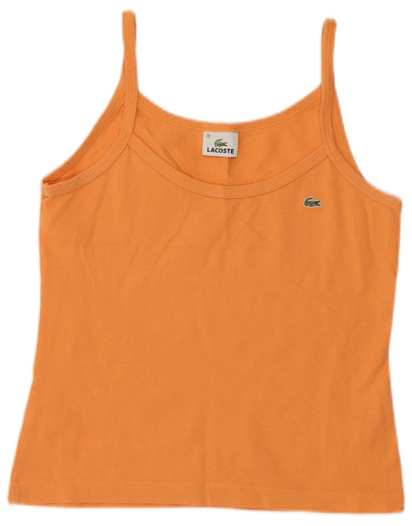 Lacoste Γυναικεία Crop Cami Top Size 38 Medium Orange Cotton