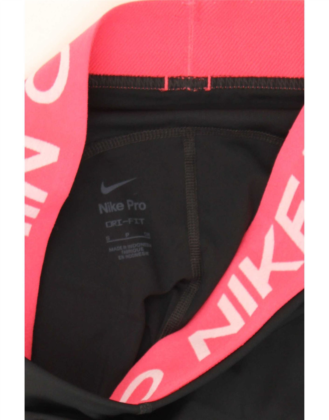Γυναικεία γραφικά κολάν Nike Dri Fit UK 8 Small Black Colourblock Polyester