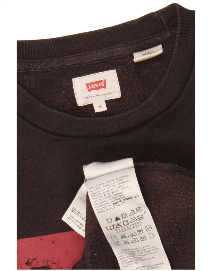 Ανδρικό γραφικό φούτερ Levi's, μεσαίο μαύρο βαμβακερό