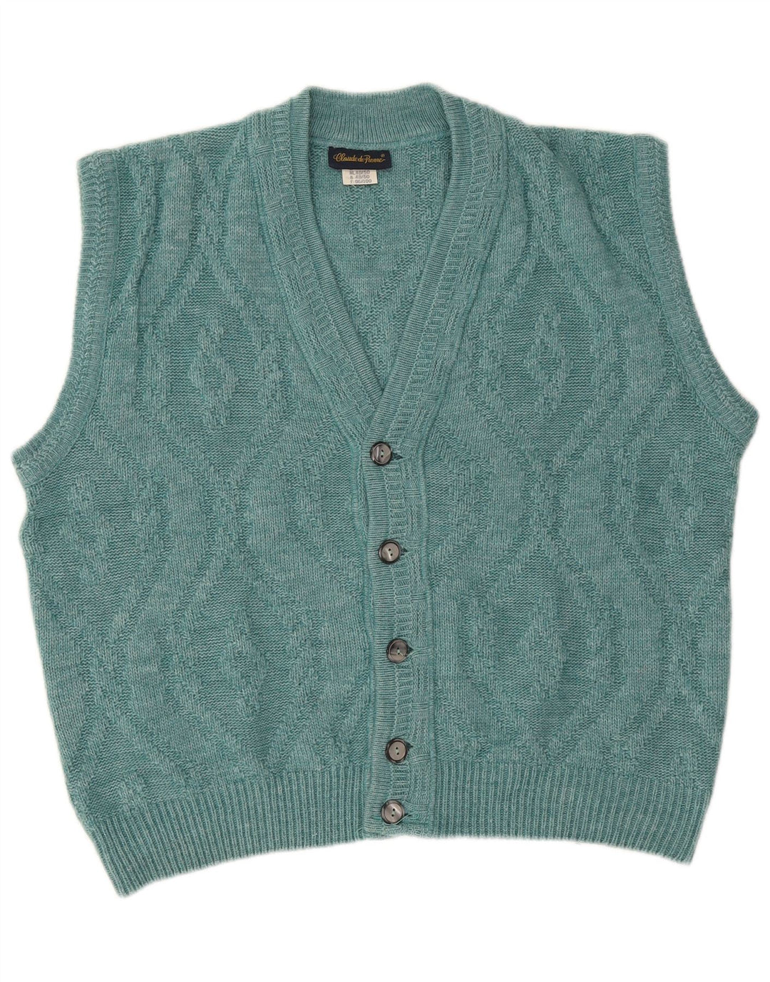 Claude De Pierre Ανδρικό αμάνικο πουλόβερ IT 48/50 Medium Blue