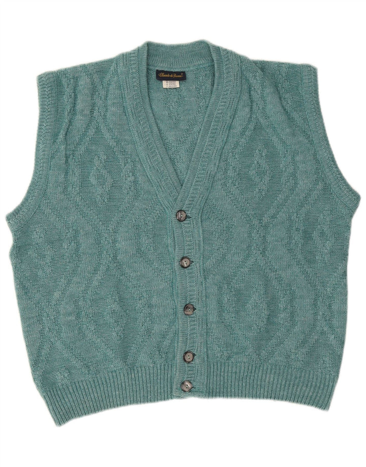 Claude De Pierre Ανδρικό αμάνικο πουλόβερ IT 48/50 Medium Blue