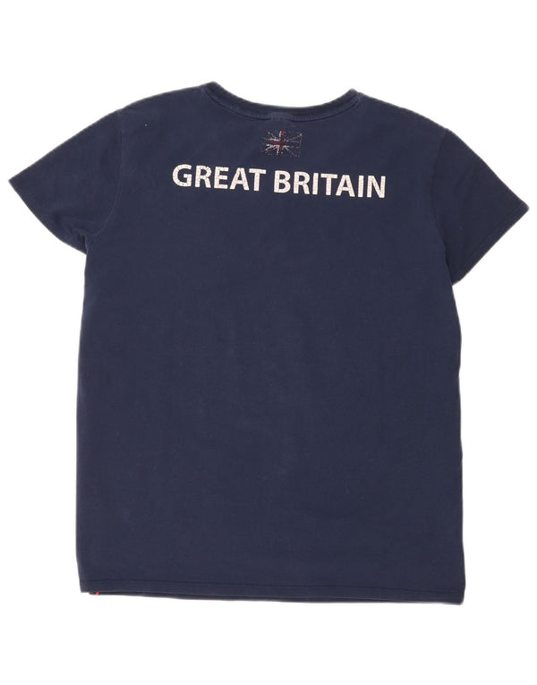 Γυναικείο γραφικό μπλουζάκι Adidas Top UK 24/26 2XL Navy Blue Cotton