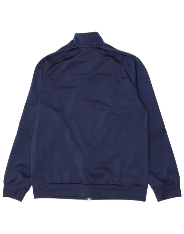 Adidas Boys Climalite Tracksuit Top Jacket 13-14 Years Navy Blue Polyester