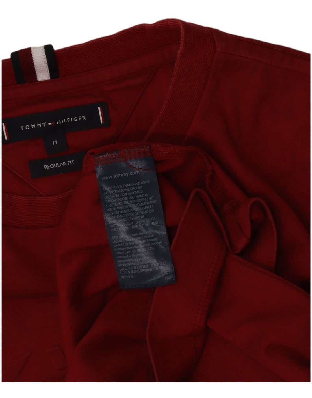 Tommy Hilfiger Ανδρικό T-Shirt Regular Fit Top Μεσαίο κόκκινο βαμβακερό