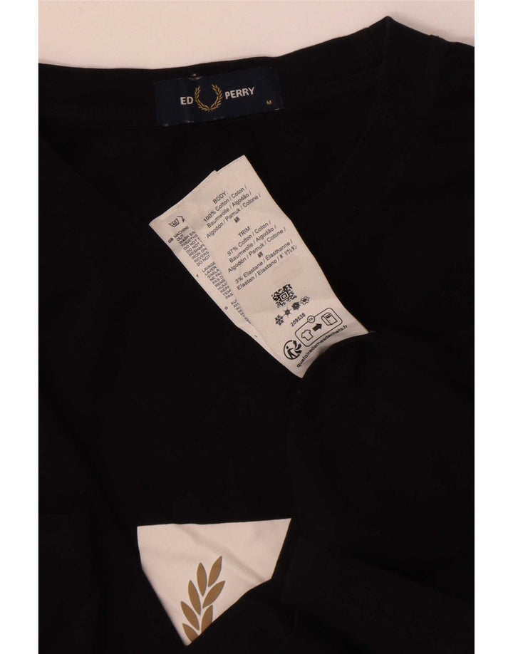 Fred Perry Ανδρικό γραφικό T-Shirt Top Μεσαίο μαύρο βαμβακερό