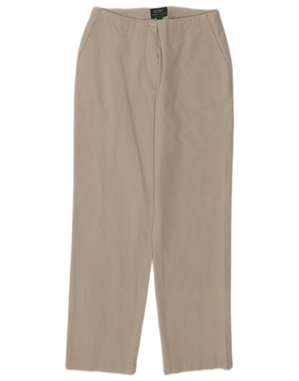 Hobbs γυναικείο ίσιο casual παντελόνι UK 8 Small W27 L28 Beige βαμβακερό