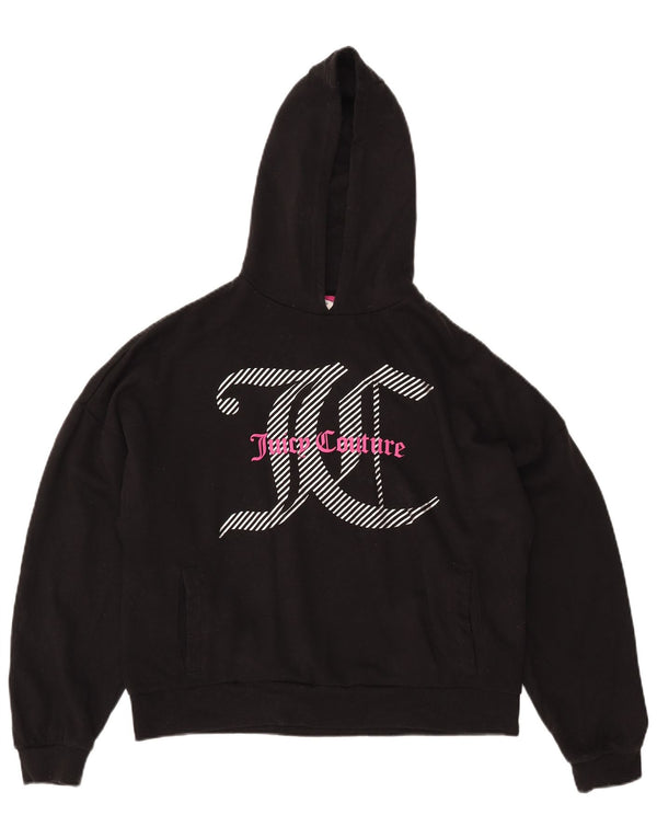 Juicy Couture Girls Graphic Oversized Hoodie Jumper 15-16 Years Black