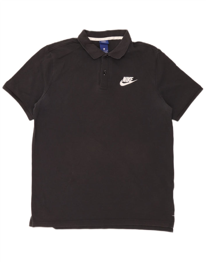 Ανδρικό μπλουζάκι πόλο Nike μεγάλο μαύρο βαμβακερό