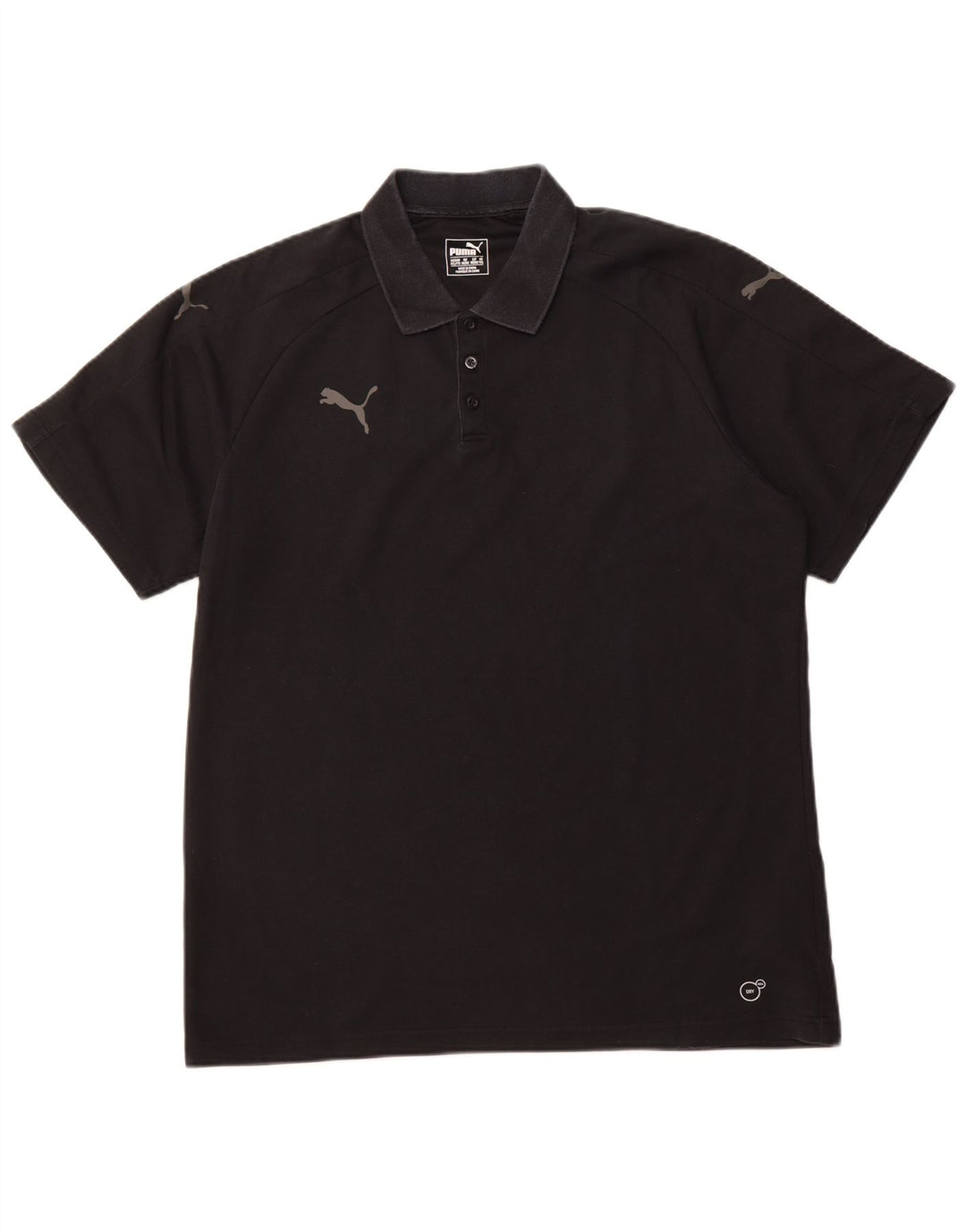 Ανδρικό πουκάμισο πόλο PUMA 2XL μαύρο βαμβακερό