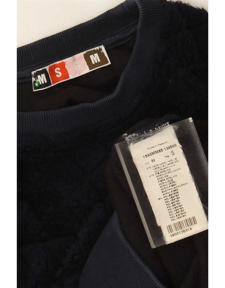 Ανδρικό φούτερ MSGM Jumper Small Navy Blue Argyle/Diamond Wool