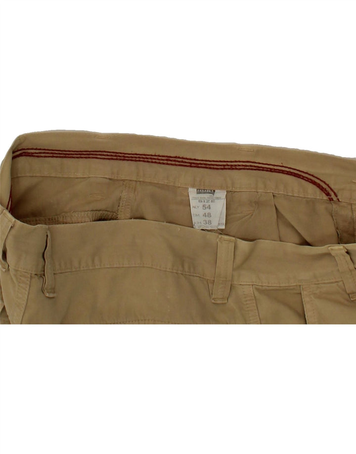 CARRERA Mens Graphic Cargo Shorts W38 XL Beige Cotton Vintage Carrera and Second-Hand Carrera from Messina Hembry 