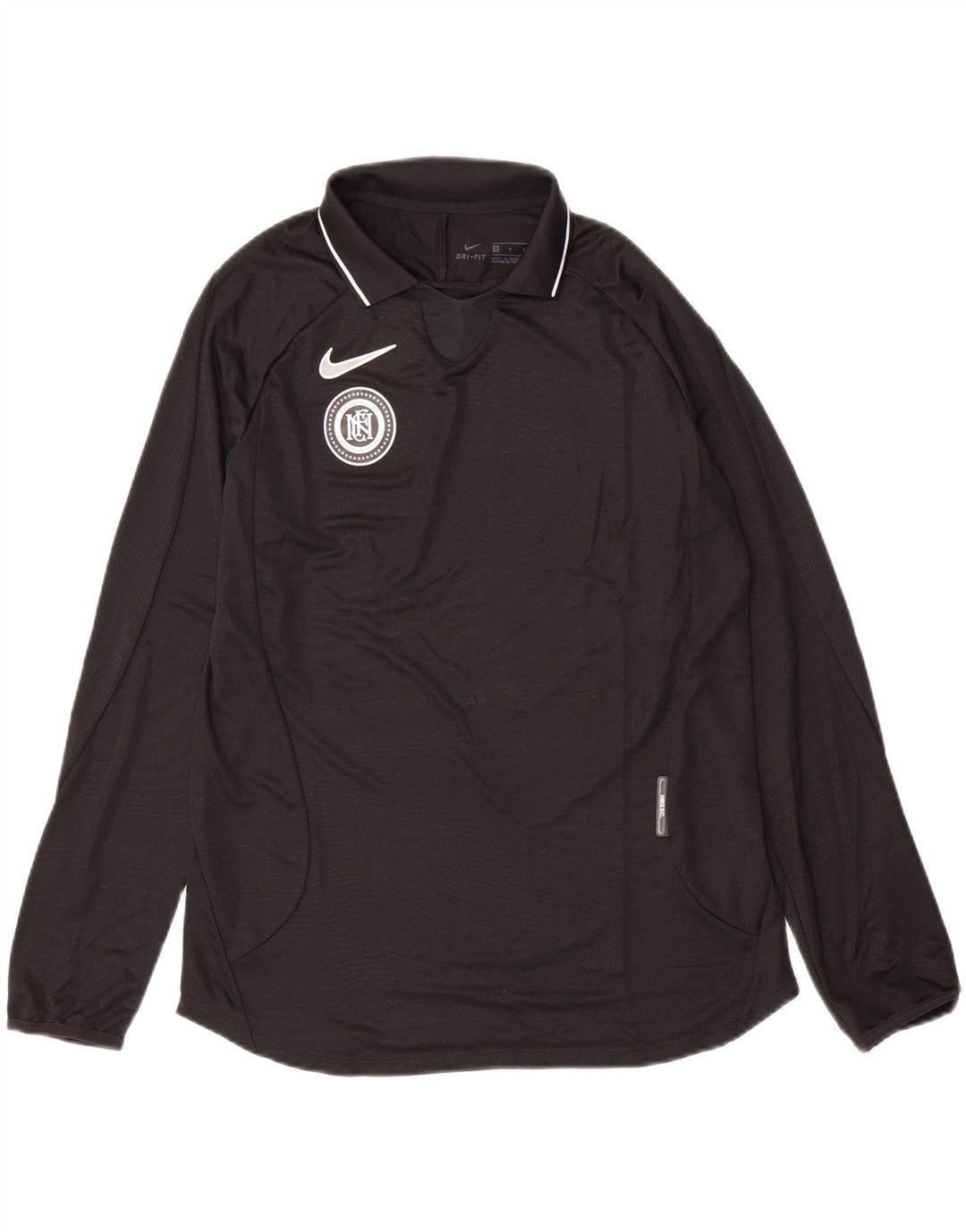 Ανδρικό τοπ Nike Dri Fit Μακρυμάνικο μικρό μαύρο πολυεστέρα