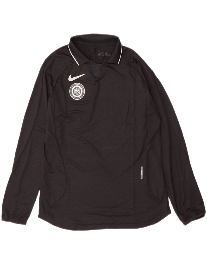Ανδρικό τοπ Nike Dri Fit Μακρυμάνικο μικρό μαύρο πολυεστέρα